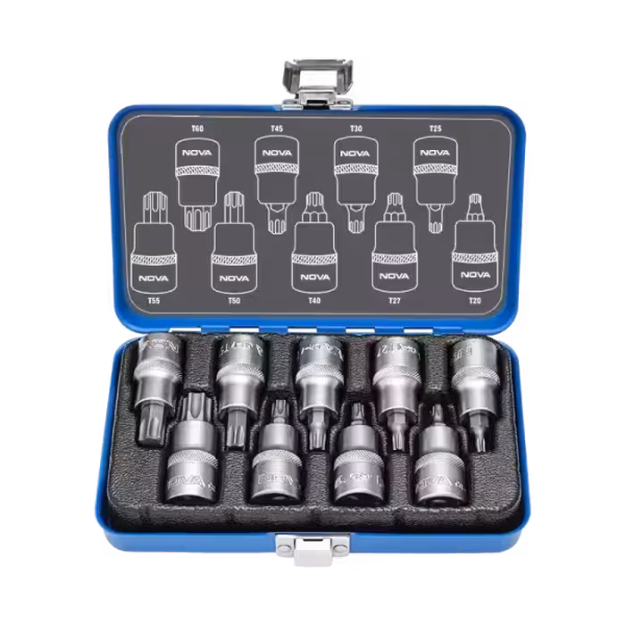 جعبه بکس 1/2 اینچ 9 پارچه آلنی ستاره ای نووا مدل 6695