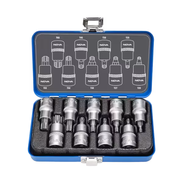 جعبه بکس 1/2 اینچ 9 پارچه آلنی ستاره ای نووا مدل 6695