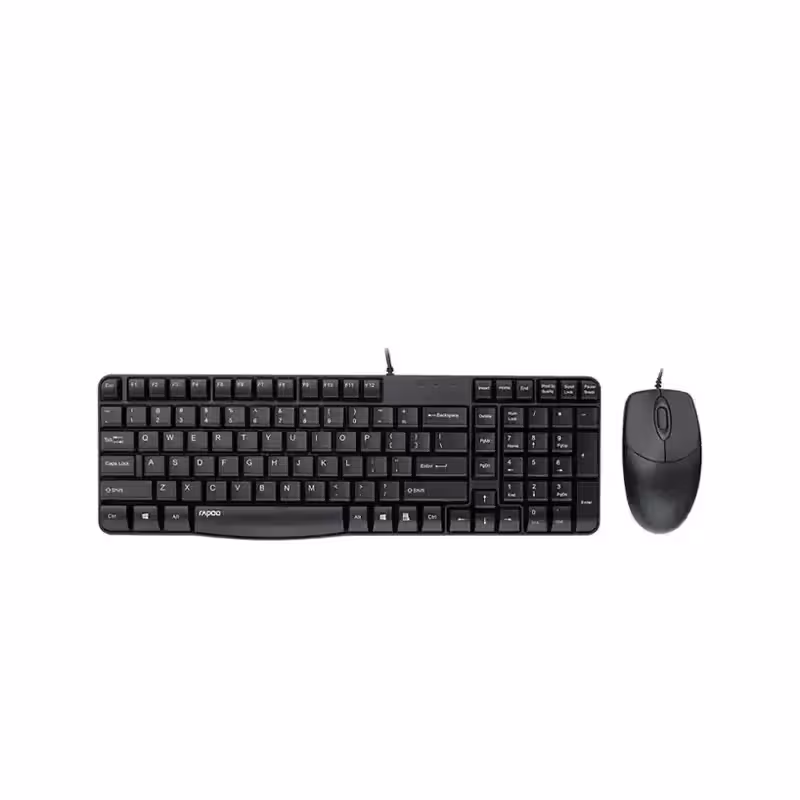 کیبورد باسیم رپو مدل Rapoo X120 به همراه ماوس