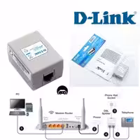 Splitter Adsl D-Link بوبین دار اورجینال DSL-30CF همراه با کابل