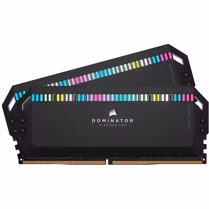 رم کامپیوتر DDR5 دو کاناله 5600 مگاهرتز CL40 کورسیر مدل Dominator Platinum RGB ظرفیت 64 گیگابایت