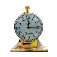 ساعت و قطب نما برنجی رومیزی کد 2015