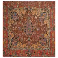 رومیزی مربع ترمه ابریشم کد TRM19