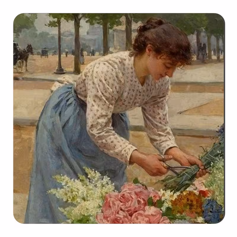 مگنت طرح بانوی گلفروش کد wmg2609