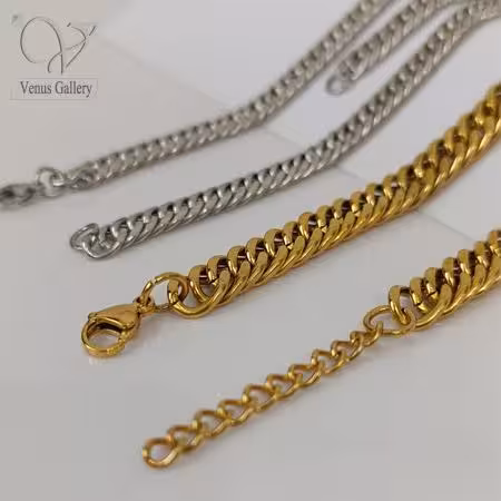 زنجیر کارتیر مردانه استیل و رنگ ثابت