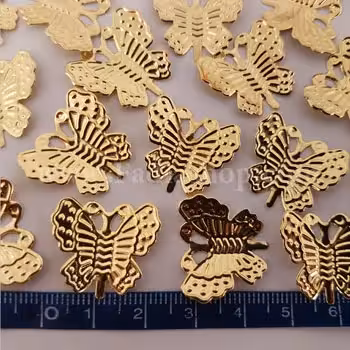 پروانه فلزی طلایی ریز