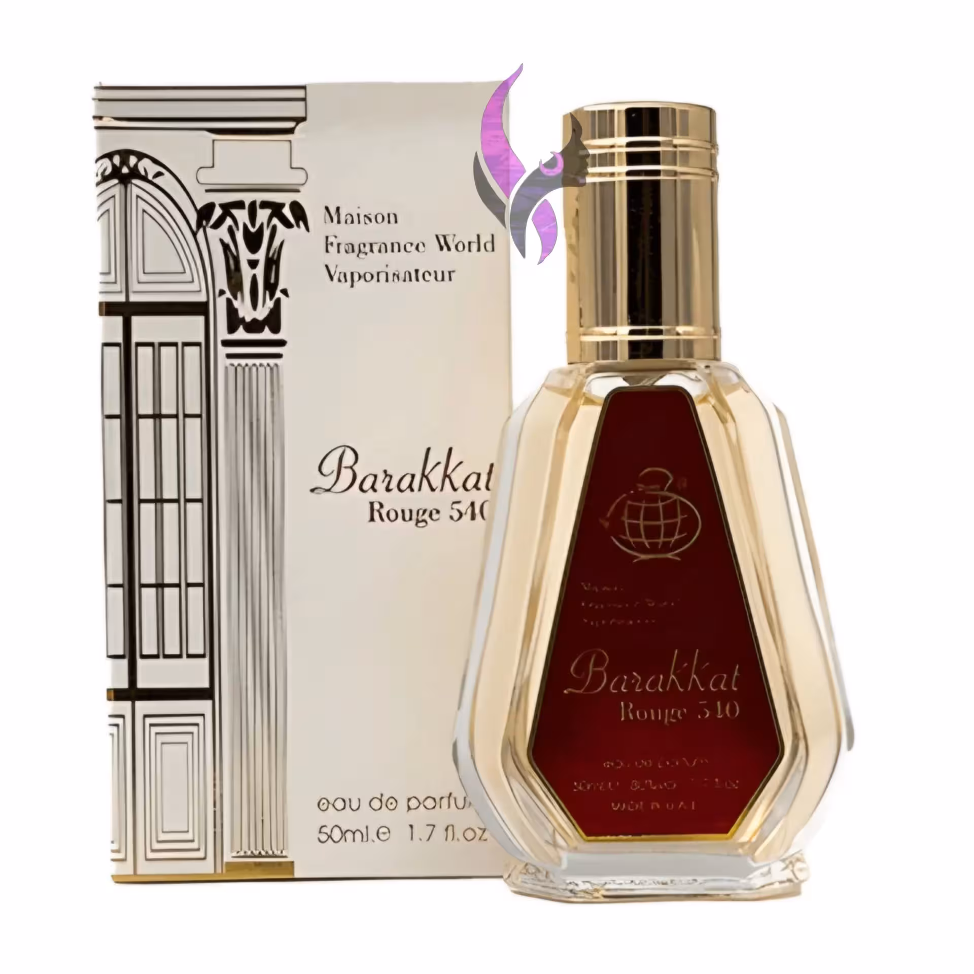 ادکلن باکارات رژ سفید 50میل فرگرانس ورد (Fragrance World Baccarat Rouge 540)