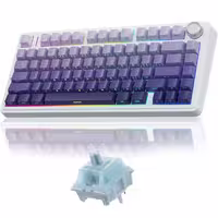 کیبورد گیمینگ آئولا سیم دار ، وایرلس و بلوتوثی مدل AULA F75 Pro سوئیچ White