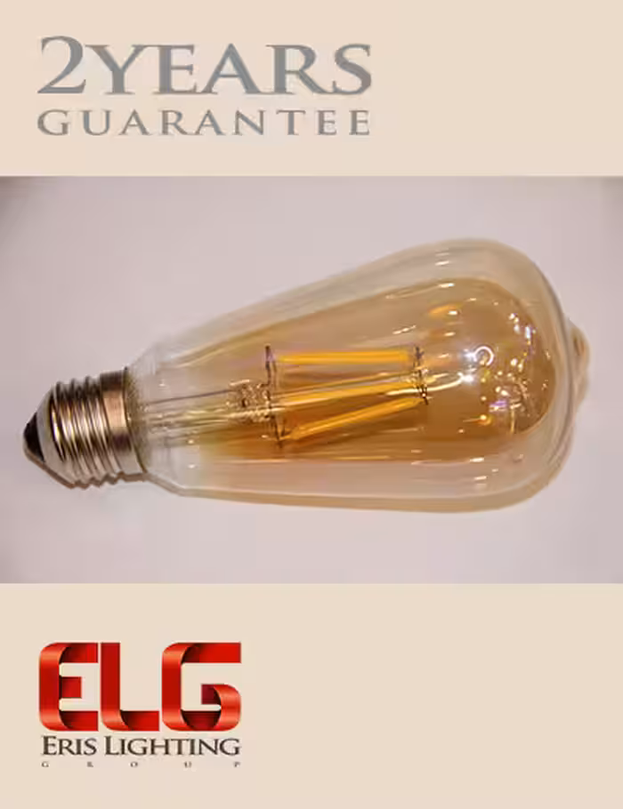 لامپ فیلامنتی گلابی 6W لامپ ادیسونی