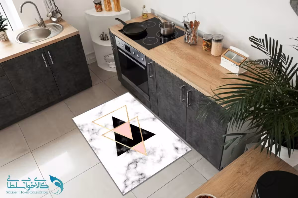 فرشینه آشپزخانه طرح هندسی کد FR1559