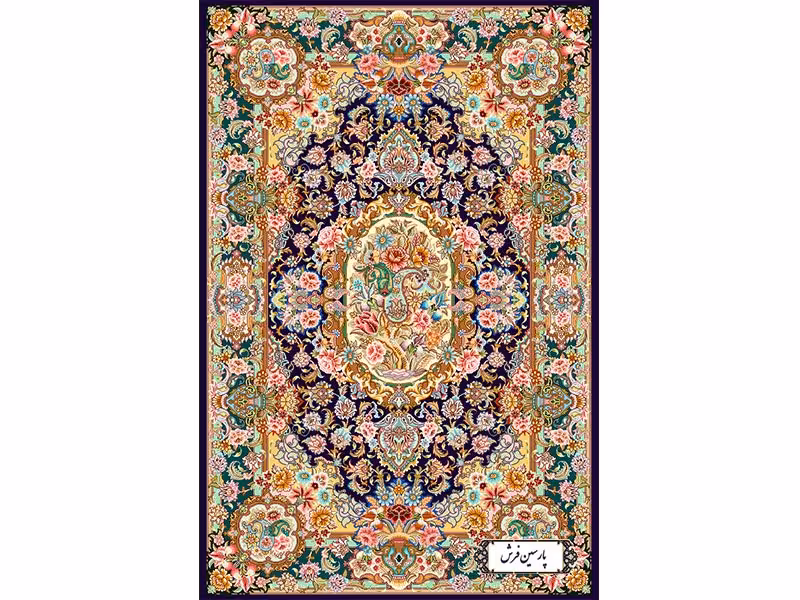 نخ و نقشه طرح قالیچه سالاری - کد NZ2881