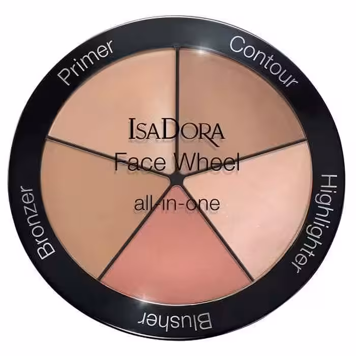 پالت آرایش صورت ایزادورا ISADORA مدل FACE WHEEL | رژ گونه، برنزر، هایلایتر، کانتور، پرایمر