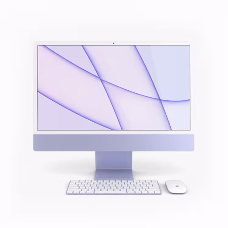 آیمک 24 اینچ مدل IMAC 24inch Apple M1 GPU 8Core-8Ram-512G Purple