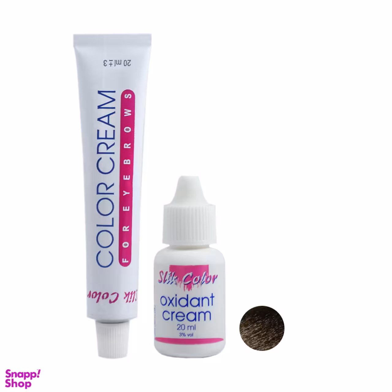 کیت رنگ ابرو سلیک کالر (Slik Color) شماره 6.15 رنگ بلوند تیره حجم 20 میلی‌لیتر