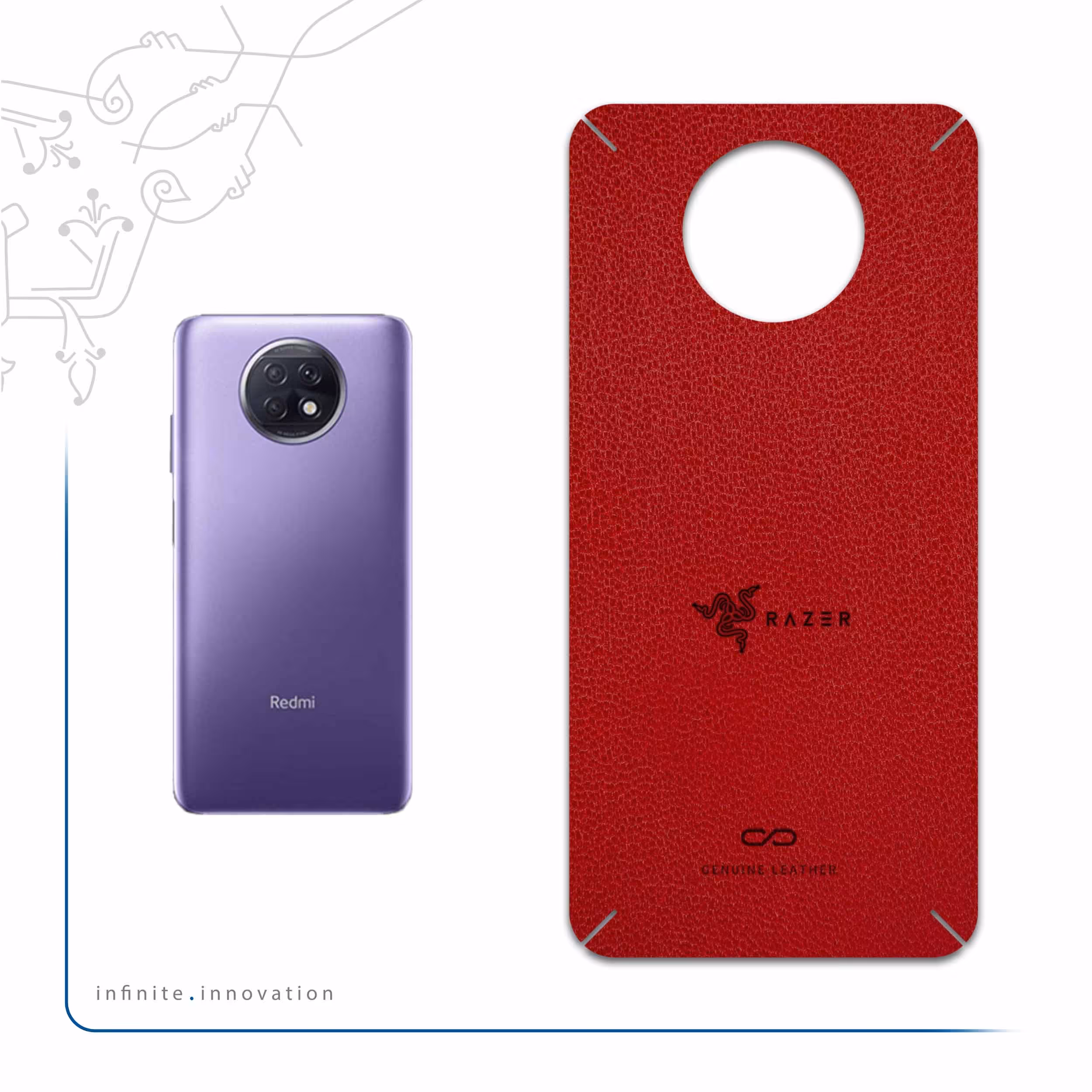 برچسب پوششی ماهوت مدل RL-RZR مناسب برای گوشی موبایل شیائومی Redmi Note 9T