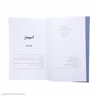 کتاب اسپیدژ اثر بهاره باقری نشر آسیم