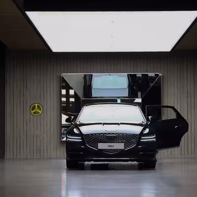 چراغ دیواری نئون دیزاین طرح Benz-BL_YL