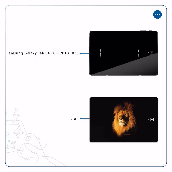 برچسب پوششی ماهوت مدل Lion مناسب برای تبلت سامسونگ Galaxy Tab S4 10.5 2018 T835
