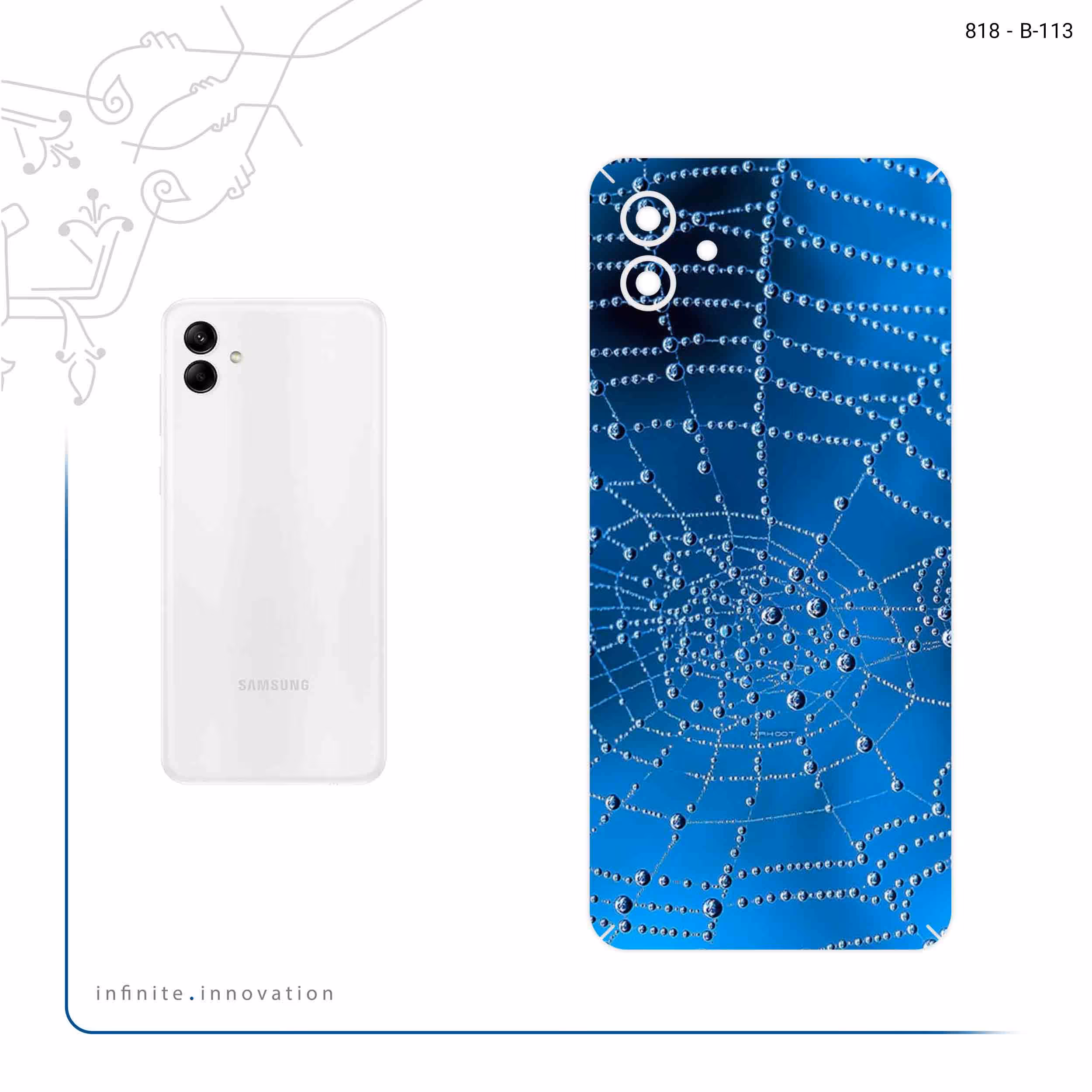 برچسب پوششی ماهوت مدل Spider web مناسب برای گوشی موبایل سامسونگ Galaxy A04