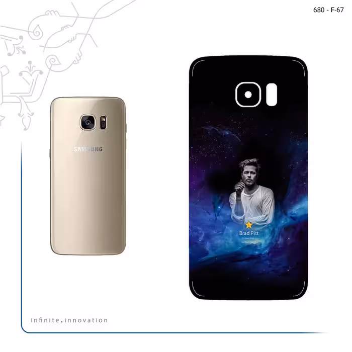 برچسب پوششی ماهوت مدل Brad Pitt مناسب برای گوشی موبایل سامسونگ Galaxy S7 Edge