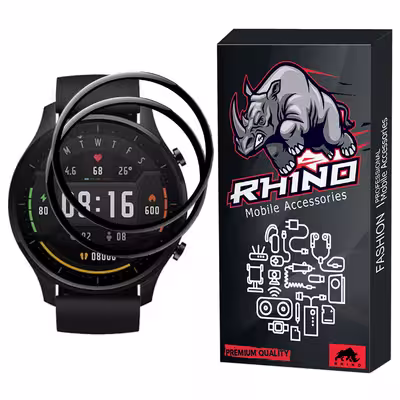محافظ صفحه نمایش راینو مدل R-PMMA مناسب برای مچ بند هوشمند شیائومی Mi Watch Color Sport بسته 2 عددی