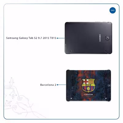 برچسب پوششی ماهوت مدل BARCELONA-2 مناسب برای تبلت سامسونگ Galaxy Tab S2 9.7 2015 T815
