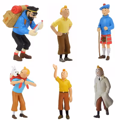 فیگور مدل تین تین The Adventures of Tintin بسته شش عددی