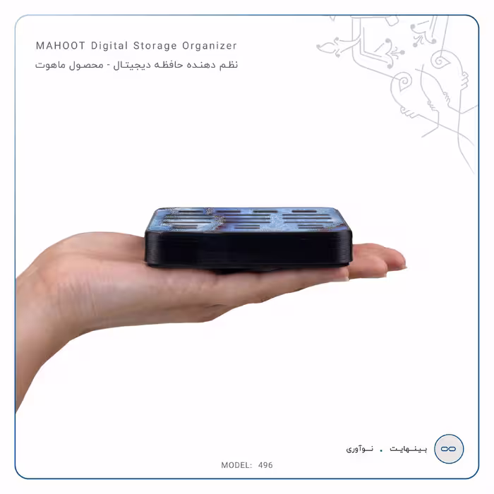 نظم دهنده فضای ذخیره سازی ماهوت مدل Blue-Ocean-Marble-496 مناسب برای فلش و مموری کارت