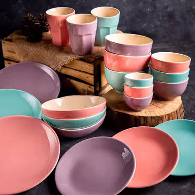 پیش دستی مدل رنگی بسته 6 عددی