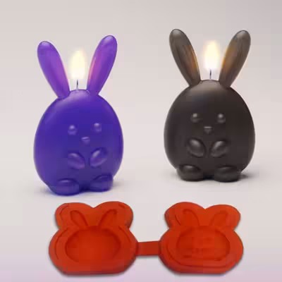 قالب مدل سیلیکونی طرح خرگوش سه بعدی