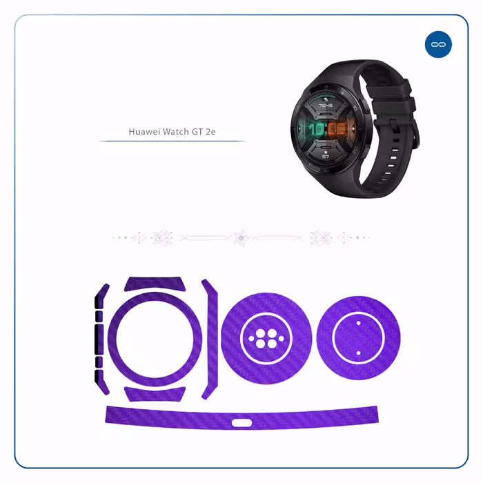 برچسب ماهوت طرح Purple Fiber مناسب برای ساعت هوشمند هوآوی Watch GT 2e