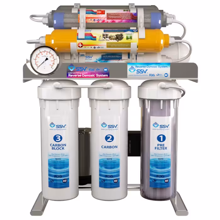 دستگاه تصفیه آب اس اس وی مدل UltraSpring 2W X1000 به همراه شیر تصفیه آب و فیلتر تصفیه آب بسته 3 عددی