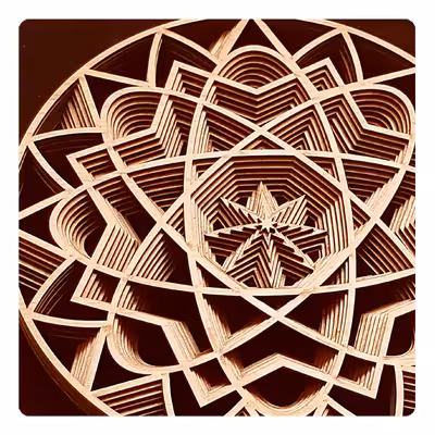 تابلوی دیواری طرح ماندالا 