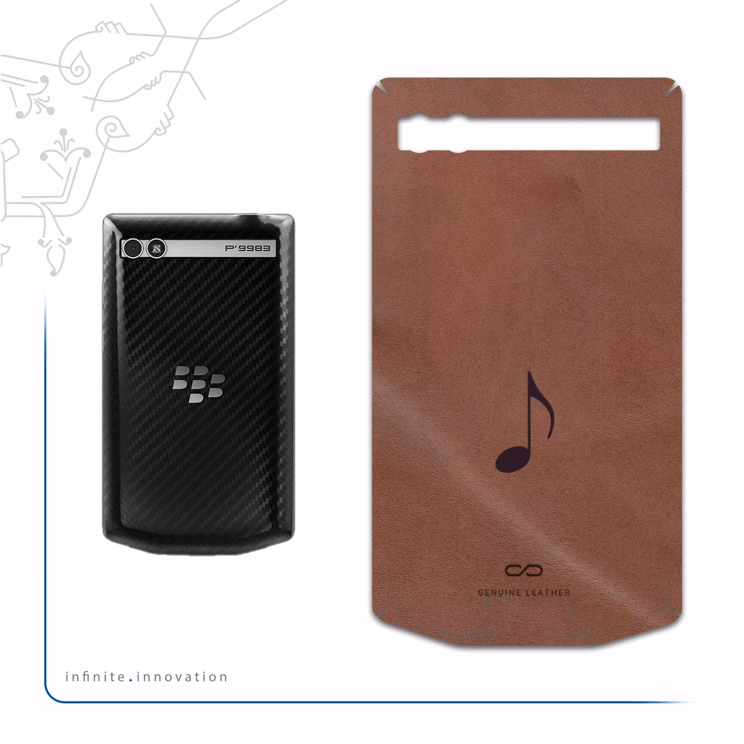 برچسب پوششی ماهوت مدل MNL-CHNG مناسب برای گوشی موبایل بلک بری P9983