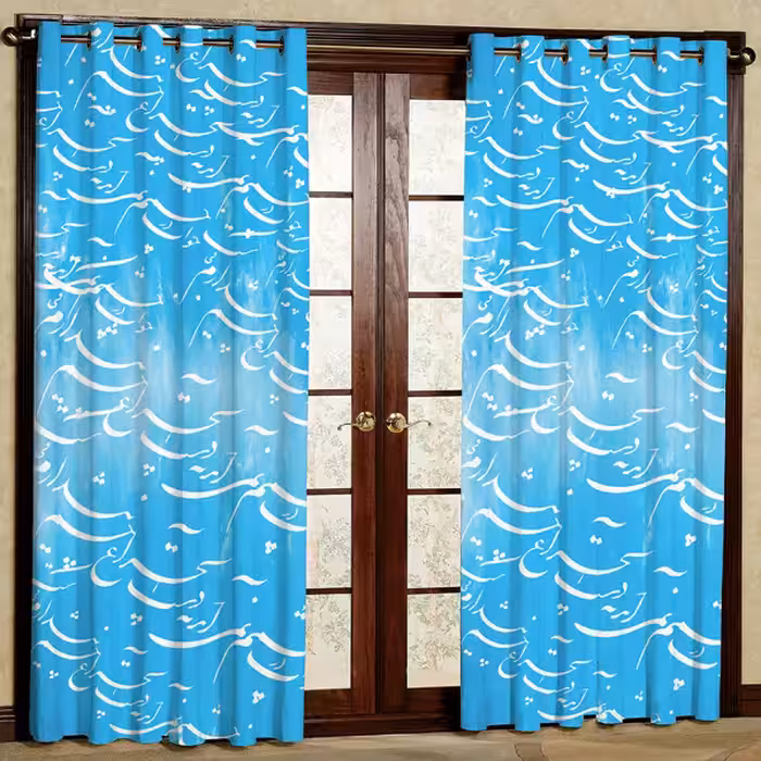 پرده مدل هازان پانچی کد 145 سایز 280x140 سانتی متر