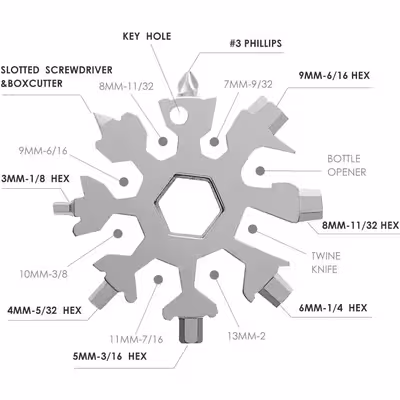 ابزار چندکاره هارمن مدل SNOW FLAKE 18 IN 1