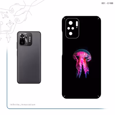 برچسب پوششی ماهوت مدل jellyfish مناسب برای گوشی موبایل شیائومی Poco M5s