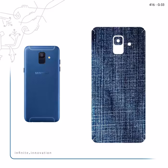 برچسب پوششی ماهوت مدل Fabric Texture 3 مناسب برای گوشی موبایل سامسونگ Galaxy A6 2018