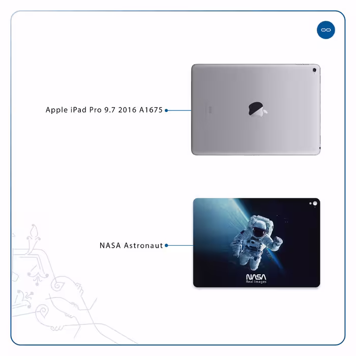برچسب پوششی ماهوت مدل NASA-Astronaut مناسب برای تبلت اپل iPad Pro 9.7 2016 A1675