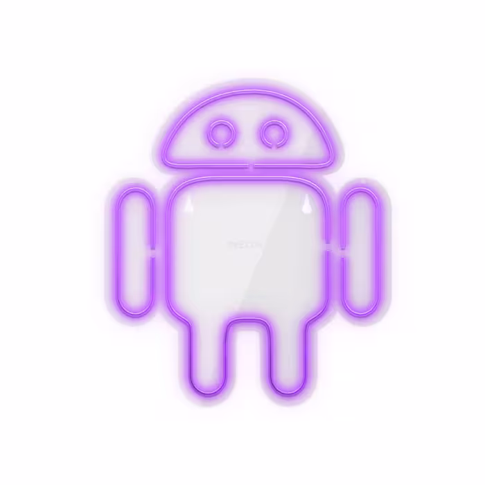چراغ دیواری نئون دیزاین طرح Android-Logo_PR