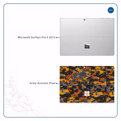 برچسب پوششی ماهوت مدل Army-Autumn-pixel مناسب برای تبلت مایکروسافت Surface Pro 4 2015