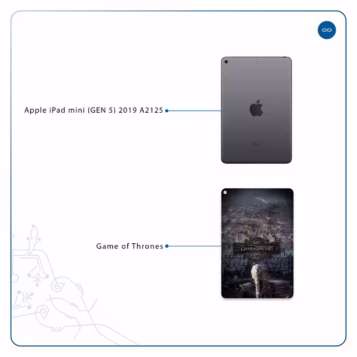 برچسب پوششی ماهوت مدل Game of Thrones مناسب برای تبلت اپل iPad mini (GEN 5) 2019 A2125