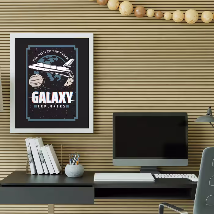 تابلو مدل دکوراتیو طرح فضا Galaxy Explorers کد 672