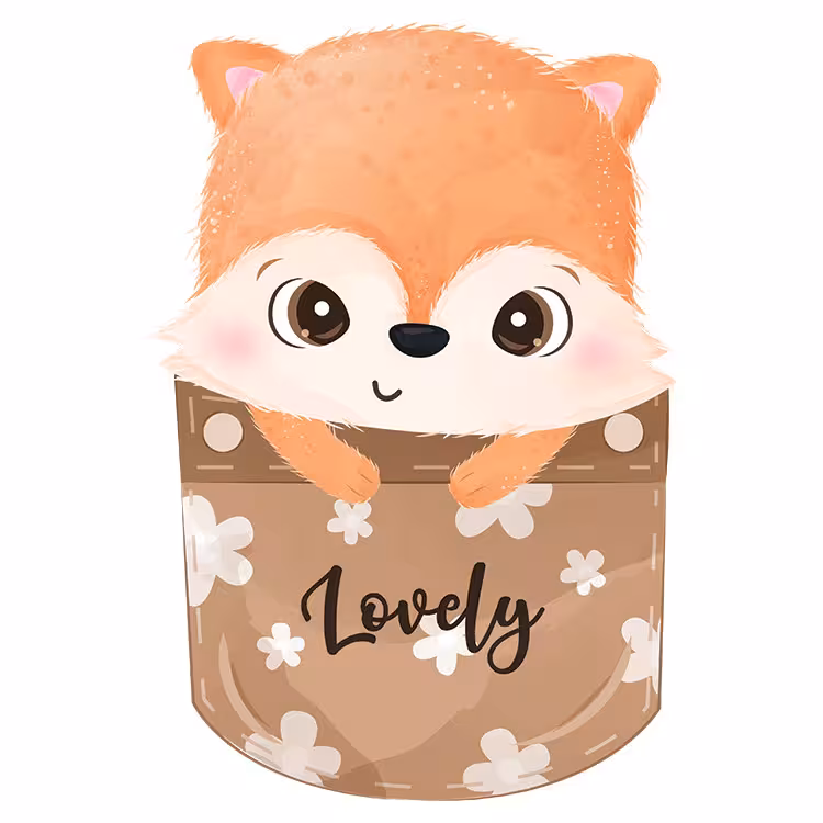 استیکر پارچه و لباس مدل دی تی اف طرح جیبی کد H10.592 مجموعه 5 عددی