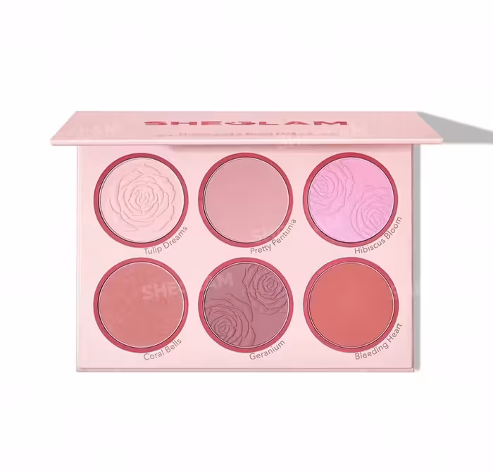 پالت رژ گونه شش تایی شیگلم SHEGLAM | رنگ‌بندی کاربردی با پیگمنت بالا و بافت سبک