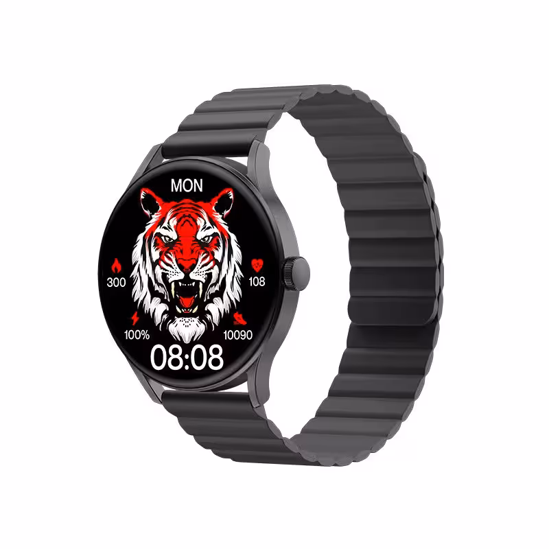 ساعت هوشمند ایمیکی مدل NAZ HELMET TG SMART 1 دارای قابلیت های قابلیت مکالمه از طریق بلوتوث، پشتیبانی از زبان فارسی در منو و سیستم‌عامل بند سیلیکون | کالا مکس