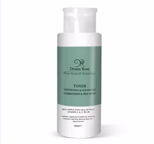 تونر پاک کننده و روشن کننده پوست چرب دریم رز