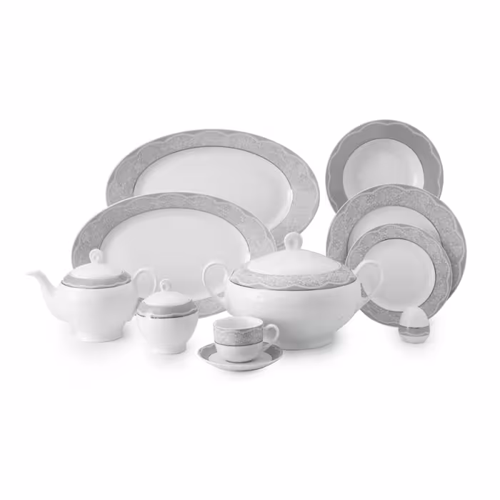 سرویس 102 پارچه 12 نفره طرح ایزابل پلاتینی