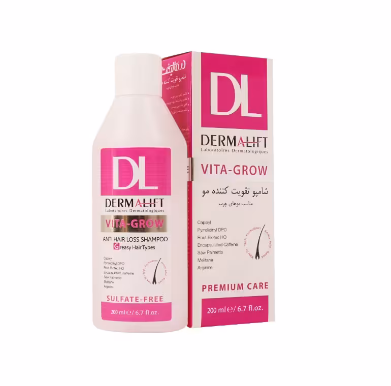 شامپو تقویت کننده موی چرب درمالیفت 200ml