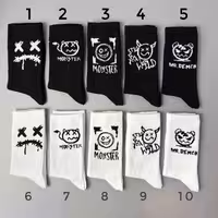 جوراب ساقدار الیت نوشته دار Monster